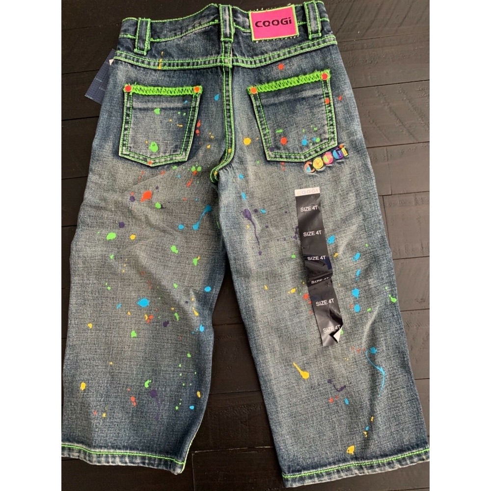 Designer Coogi 4T paint spatter jeans NWT (B3)  0027
